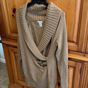 Cache Tan Knit Cardigan